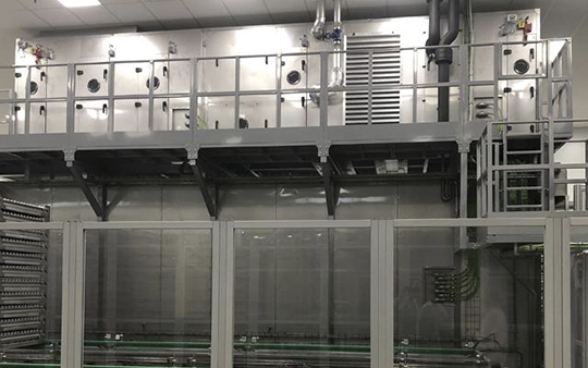 New drying tunnel for B.Braun for fast and efficient drying of infusion bottles